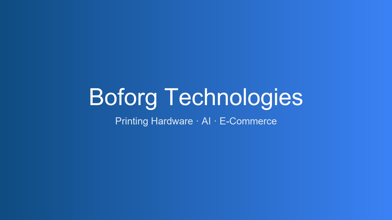 Boforg equipment and software